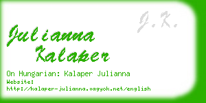 julianna kalaper business card